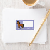 Cartoon Paard Etiket (Insitu)
