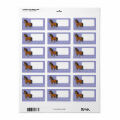 Cartoon Paard Etiket (Full Sheet)