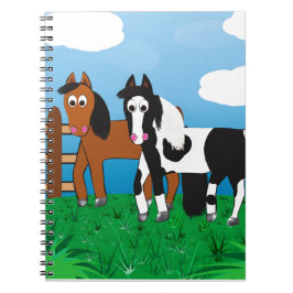 Cartoon paard notitieboek