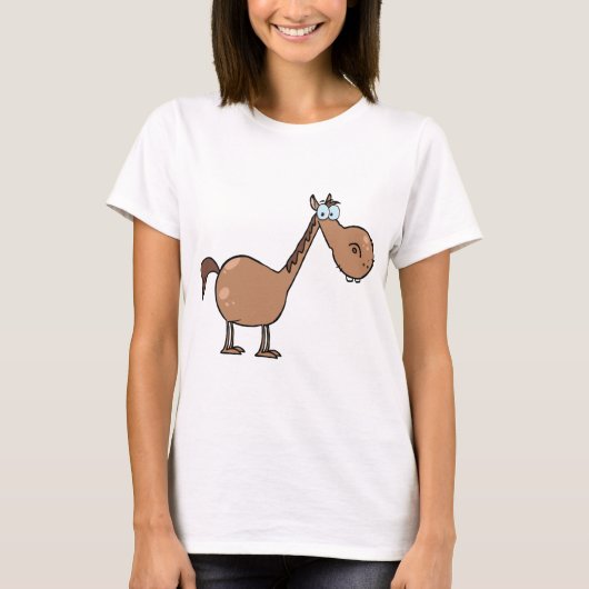 Cartoon Paard Vrouwen T-shirt (Voorkant)