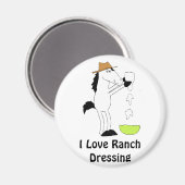 Cartoon Paarden met ranch-verband Magneet (Voorkant / Achterkant)