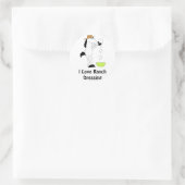 Cartoon Paarden met ranch-verband Ronde Sticker (Tas)