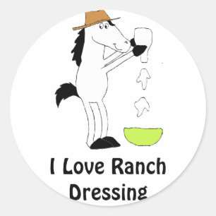 Cartoon Paarden met ranch-verband Ronde Sticker