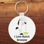 Cartoon Paarden met ranch-verband Sleutelhanger (Voorkant)