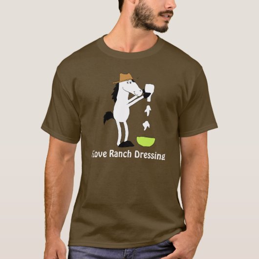 Cartoon Paarden met ranch-verband T-shirt (Voorkant)