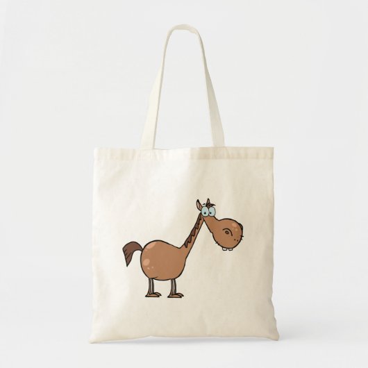 Cartoon PaardenCanvas tas (Voorkant)