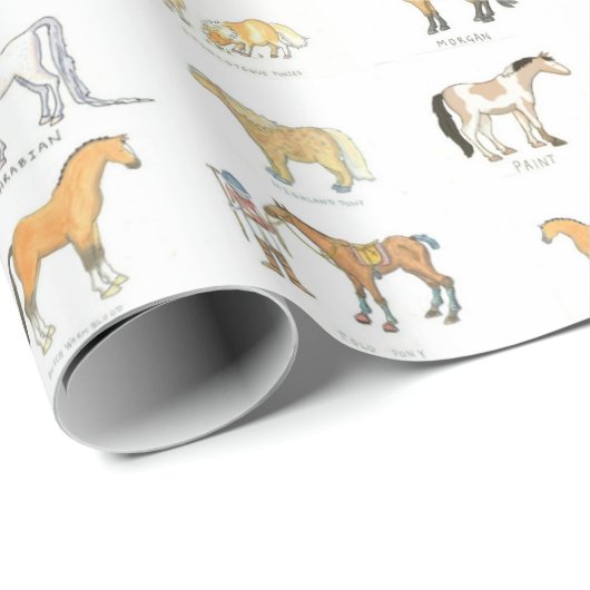 Cartoon Paardenpapier voor rietverpakking Cadeaupapier (Rol Hoek)