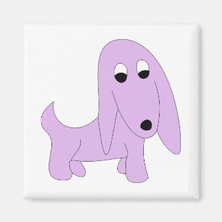 Cartoon paarse hond magneet