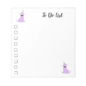 Cartoon paarse hond Varkens Dog om Notitieblok op  (Voorkant)