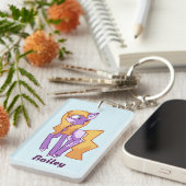 Cartoon Paarse Pony Sleutelhanger (Voorkant Rechts)