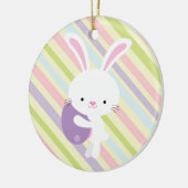 Cartoon paaskonijn met Stripes Ornament (Links)