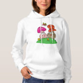 Cartoon Paddenstoelen Dames Hoodie (Voorkant)
