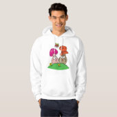 Cartoon Paddenstoelen Mannen Hoodie (Voorkant volledig)
