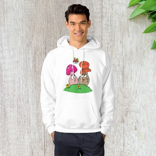 Cartoon Paddenstoelen Mannen Hoodie