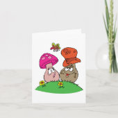 Cartoon Paddenstoelen Note Cards Kaart (Voorkant)