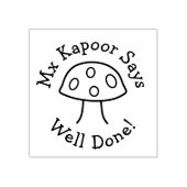 Cartoon Paddestoel Goed gedaan Rubber Stamp Rubberstempel (Afrduk)
