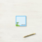 Cartoon palmboom na het bericht Opmerkingen Post-it® Notes (Op bureau)