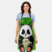 Cartoon panda beer die ramen eet schort (Gedragen)