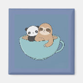 Cartoon Panda Beer en Slowakije Magneet (Voorkant)