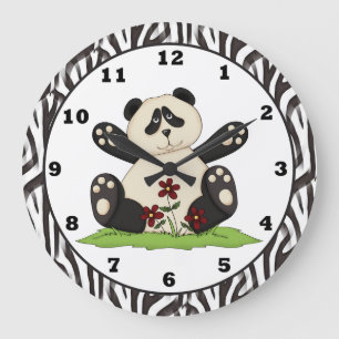 Cartoon Panda Beer klok