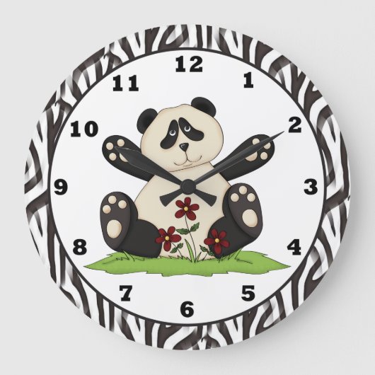 Cartoon Panda Beer klok (Voorkant)