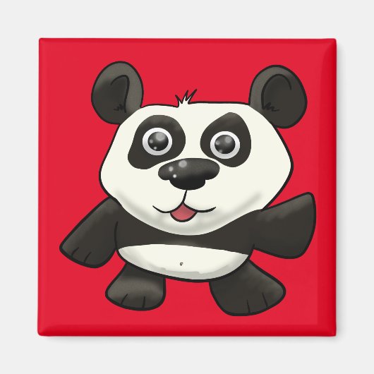 Cartoon Panda Beer Magneet (Voorkant)