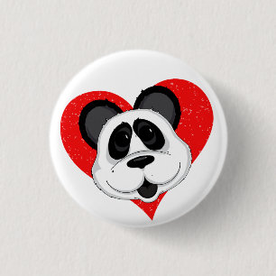Cartoon Panda Beer Schattig Ronde Button 3,2 Cm