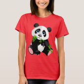 Cartoon Panda Beer T-shirt (Voorkant)