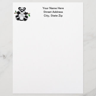 Cartoon Panda Briefhoofd Ontwerp