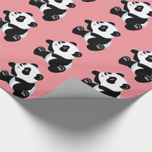 cartoon panda cadeaupapier (Hoek)