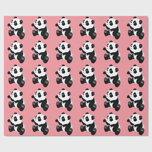 cartoon panda cadeaupapier (Vlak)