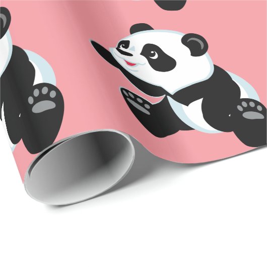 cartoon panda cadeaupapier (Rol Hoek)