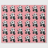 cartoon panda cadeaupapier (Vlak)