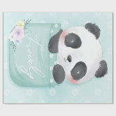 Cartoon Panda | Cute Panda is in zakje Cadeaupapier (Vlak)