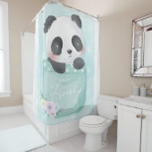 Cartoon Panda | Cute Panda is in zakje Douchegordijn (In situ)
