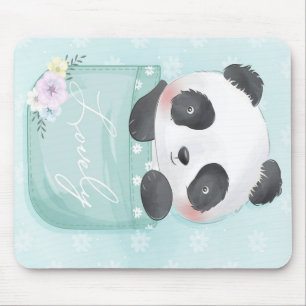 Cartoon Panda Cute Panda is in zakje Muismat