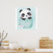 Cartoon Panda | Cute Panda is in zakje Poster (Keuken)
