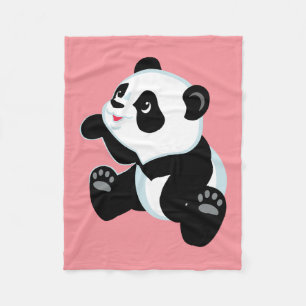 cartoon panda fleece deken