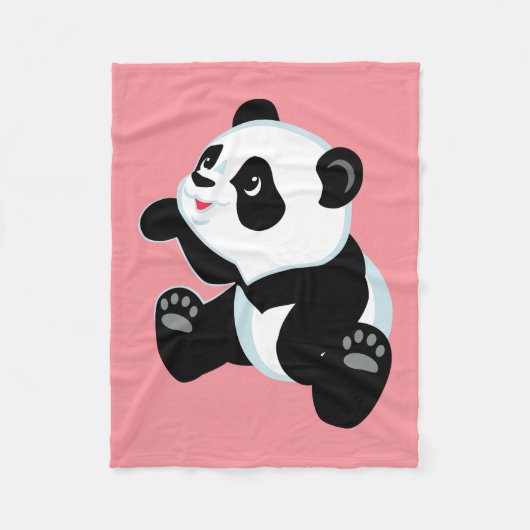 cartoon panda fleece deken (Voorkant)