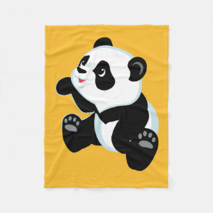 cartoon panda fleece deken
