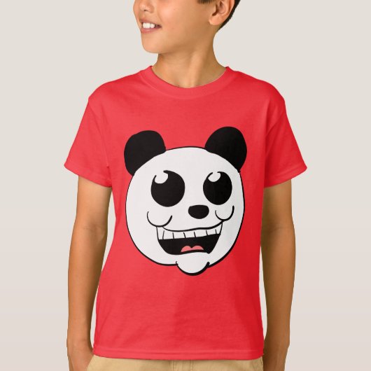 Cartoon Panda Kop T-shirt (Voorkant)