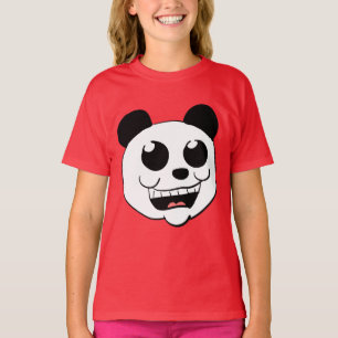 Cartoon Panda Kop T-shirt