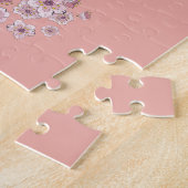 Cartoon panda portret met Sakura-bloemen Legpuzzel (Zijkant)