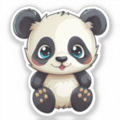 Cartoon panda sticker (Voorkant)