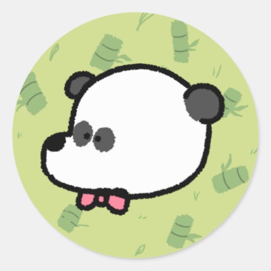 Cartoon Panda Sticker (Voorkant)