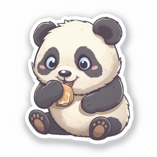Cartoon panda sticker (Voorkant)