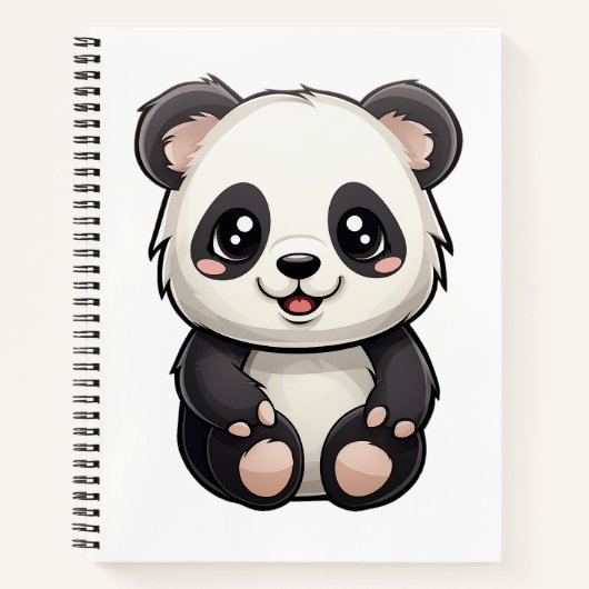 Cartoon pandatekening notitieboek (Voorkant)