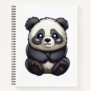 Cartoon pandatekening notitieboek