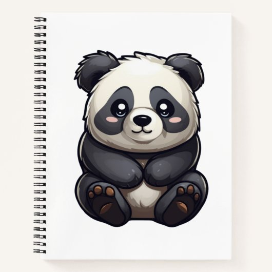 Cartoon pandatekening notitieboek (Voorkant)