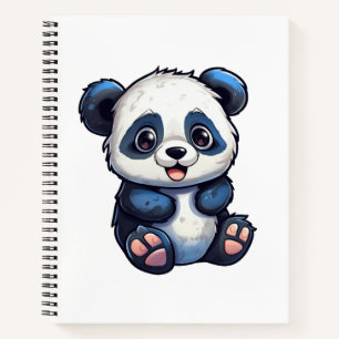 Cartoon pandatekening notitieboek